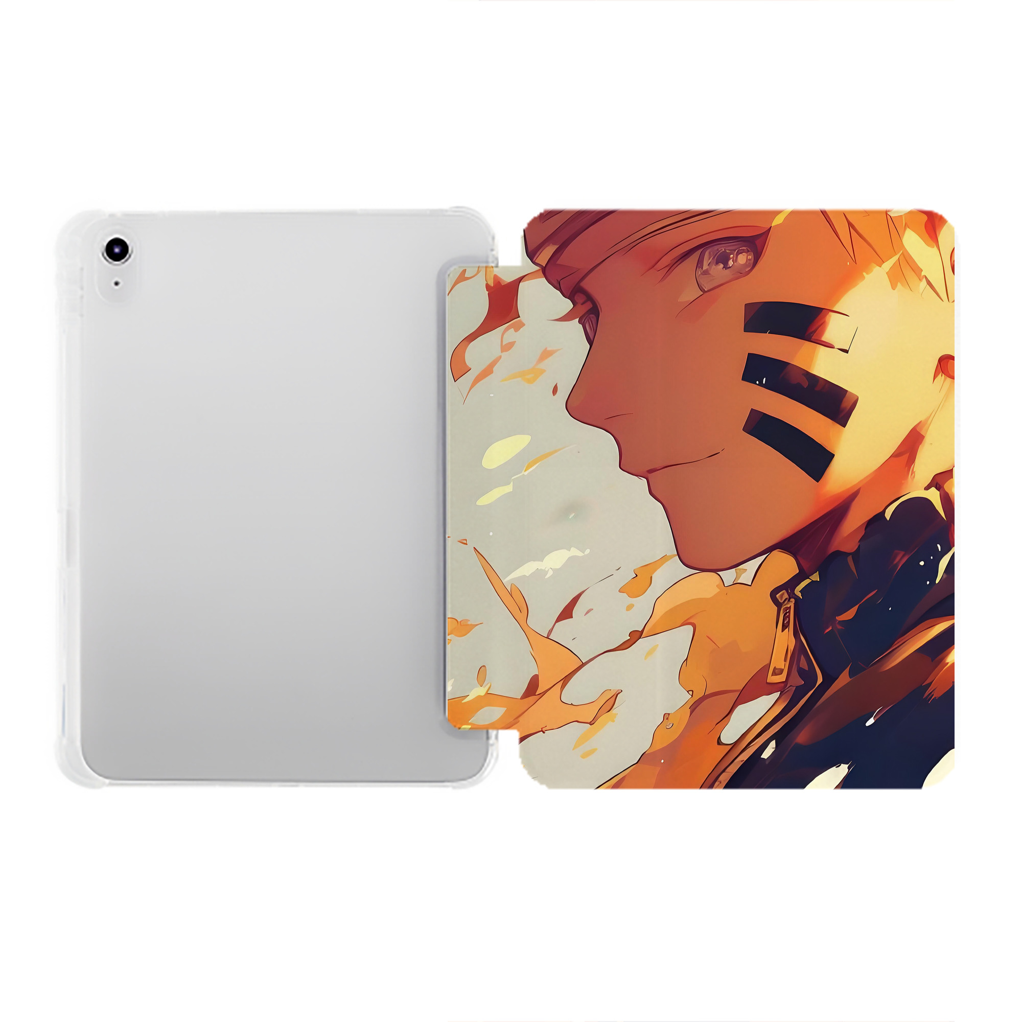 （画像用） NARUTO -ナルト- NARUTO -ナルト- 疾風伝 IPad ケース ペン収納付き 三つ折りスタンド PUレザー×シリコン 対応機種9.5/10.5/10.9インチ